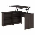 thumbnail image 2 of Bush Furniture Cabot 52W 3 Position Sit to Stand Corner Desk with Shelves in Heather Gray, 2 of 2