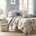 thumbnail image 2 of Seashell Beach House Nautical Full / Queen Quilt, Shams & Toss Pillows (6 Piece Bedding), 2 of 5