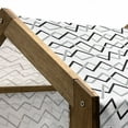 thumbnail image 5 of Black and Grey Pet House, Angled Stripes Line Art Design Monochromatic Ornamental Elements, Outdoor & Indoor Portable Dog Kennel with Pillow and Cover, 5 Sizes, Black and Pale Grey, by Ambesonne, 5 of 5