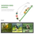 thumbnail image 4 of OFFIGAM Wooden Bird Swing and Parrot Perch Stand in Assorted Colors with Bite Resistant Design for Pet Birds, 4 of 8