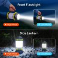 thumbnail image 4 of 2 Pack LED Camping Lantern Flashlight Rechargeable, Consciot Portable Torch with 6 Light Modes, 3600mAh Power Bank, IPX4 Waterproof, USB C, Camping Lights for Hurricane, Emergency, Survival Kits, 4 of 4