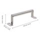 thumbnail image 5 of GOOHOCHY Gabinete de vestuario Tirador Manijas de acero inoxidable Manijas de manijas Drawer Pull Mandles, 5 of 7
