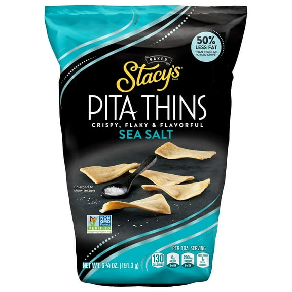 Pack of 4 Stacy's Sea Salt Pita Crisps - 6.75 oz - Package may vary