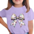 thumbnail image 1 of Manga Corta Crop Top para Niños Niños Pascua Impresa Cuello Redondo Casual Camiseta Tee para 3-14 Años, 1 of 5