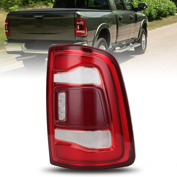 For 2019-2024 Ram 2500 3500 Red Bezel w/Blind Spot LED Taillight Lamp Right Side