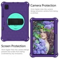 thumbnail image 6 of Allytech Shockproof Samsung Galaxy Tab S6 Lite 10.4" 2020 Released SM-P610, Rugged Heavy Duty Protection Adjustable Shoulder Strap Kickstand EVA Rubber Kids Friendly Cover, Purple/Aqua, 6 of 7