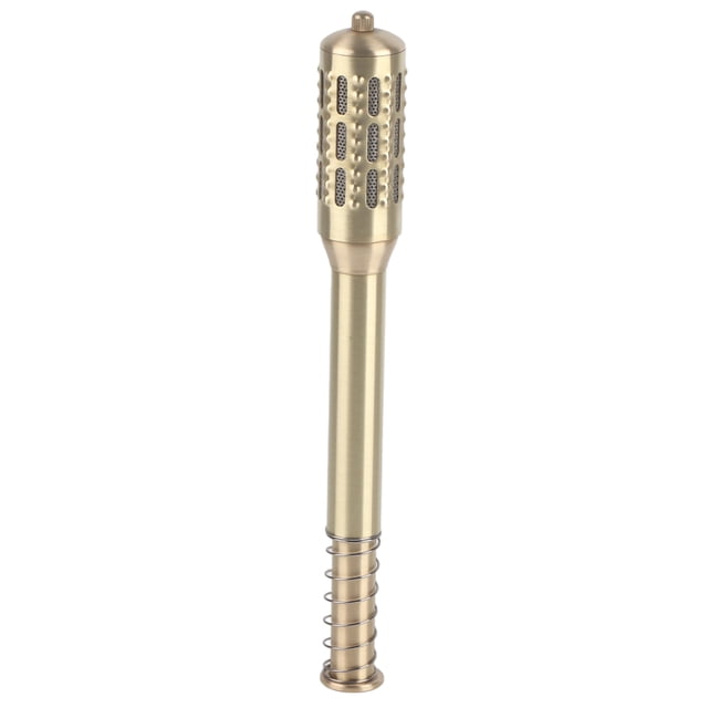 Quemador de moxa de latón grande con varilla de masaje para terapia de moxibustión y estimulación colateral de meridianos.