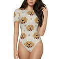 thumbnail image 1 of Saiise Labrador Motif Chien Retriever Grenouillère à Manches Courtes Col Rond Pyjama Extensible avec Fermeture à Pression-TTG, 1 of 7