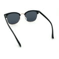 thumbnail image 7 of Iconic Half Rim Gentlemanly Hipster Fashion Horn Temple Sunglasses Black Gold - Black, 7 of 7