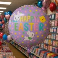 thumbnail image 3 of GRIND- Happy Easter Bunny Balloons 3-Pack Purple Party Decor Balloons, 3 of 3