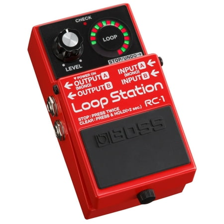 Drive Effects Pedal - Boss RC-1 Electric Guitar Loop Station Stompbox Effects Pedal for Recording, Red