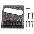 thumbnail image 2 of TL Electric Guitar Bridge, Black Carved Design Single Coil Fixed Bridge Pickup Installation Hole Replacement Accessories, 2 of 8