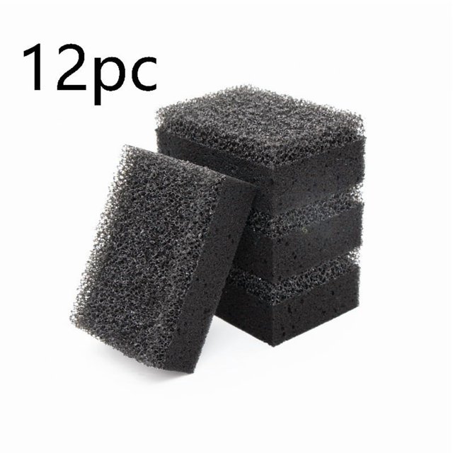 Esponja de algas negras de 12 piezas for limpieza de cocina, antiadherente, quita aceite, lavavajillas, quitamanchas y fregado duradero de ollas.