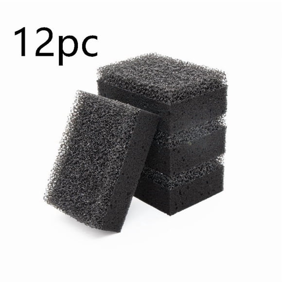 Esponja de algas negras de 12 piezas for limpieza de cocina, antiadherente, quita aceite, lavavajillas, quitamanchas y fregado duradero de ollas.