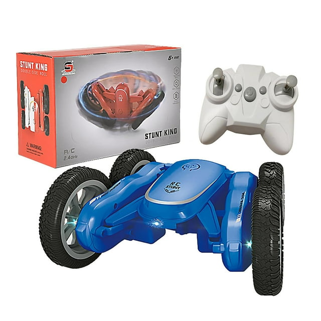 Control remoto RC Stunt Car HUOGUO 4WD de doble cara que gira 360 grados