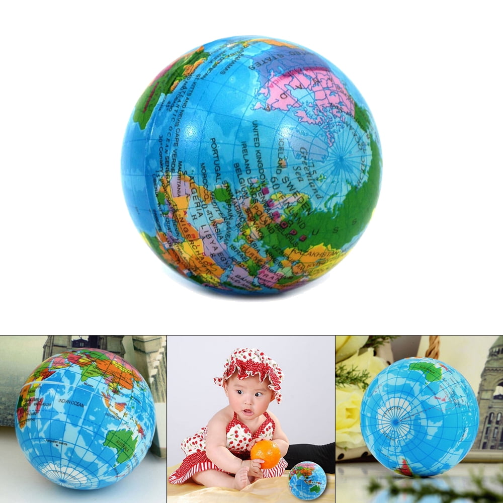 2018 Mini Globe Squeeze Stress Ball Foam Hand Therapy Exercise educational Ball 