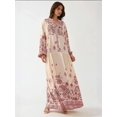 thumbnail image 6 of Printed V-neck Maxi Dress with Button Detail, 6 of 6