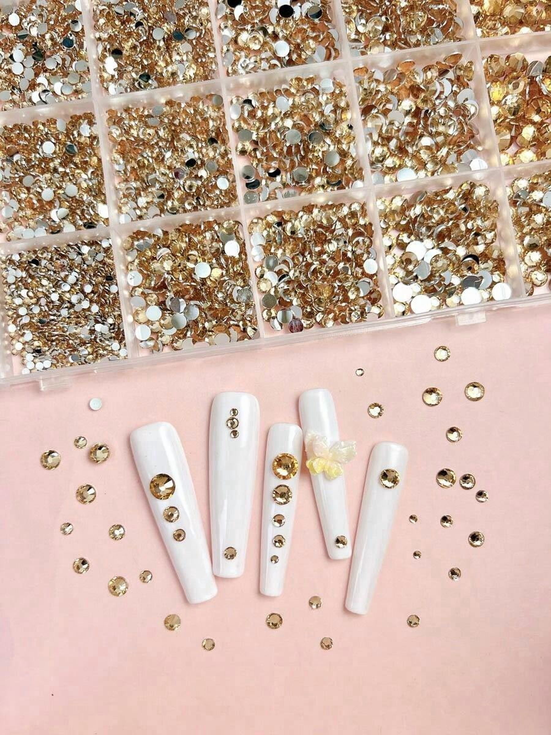 1 Box Assorted Color ABS Rhinestones, Resin Flat Diamonds, Shiny Nail Art Decorations For DIY Crafts And Manicure Accessories Nails Nail Supplies Nail Gems