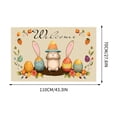 thumbnail image 3 of Weloille Easter Area Rug, Cartoon Rabbit Egg Pattern Non-Slip Floor Carpet, Soft Washable Absorbent Decor Mat for Living Room Bedroom Entryway Easter Home Decor, 3 of 6