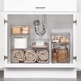 mDesign Stackable Bathroom Storage Organization Bins, Clear Plastic ...