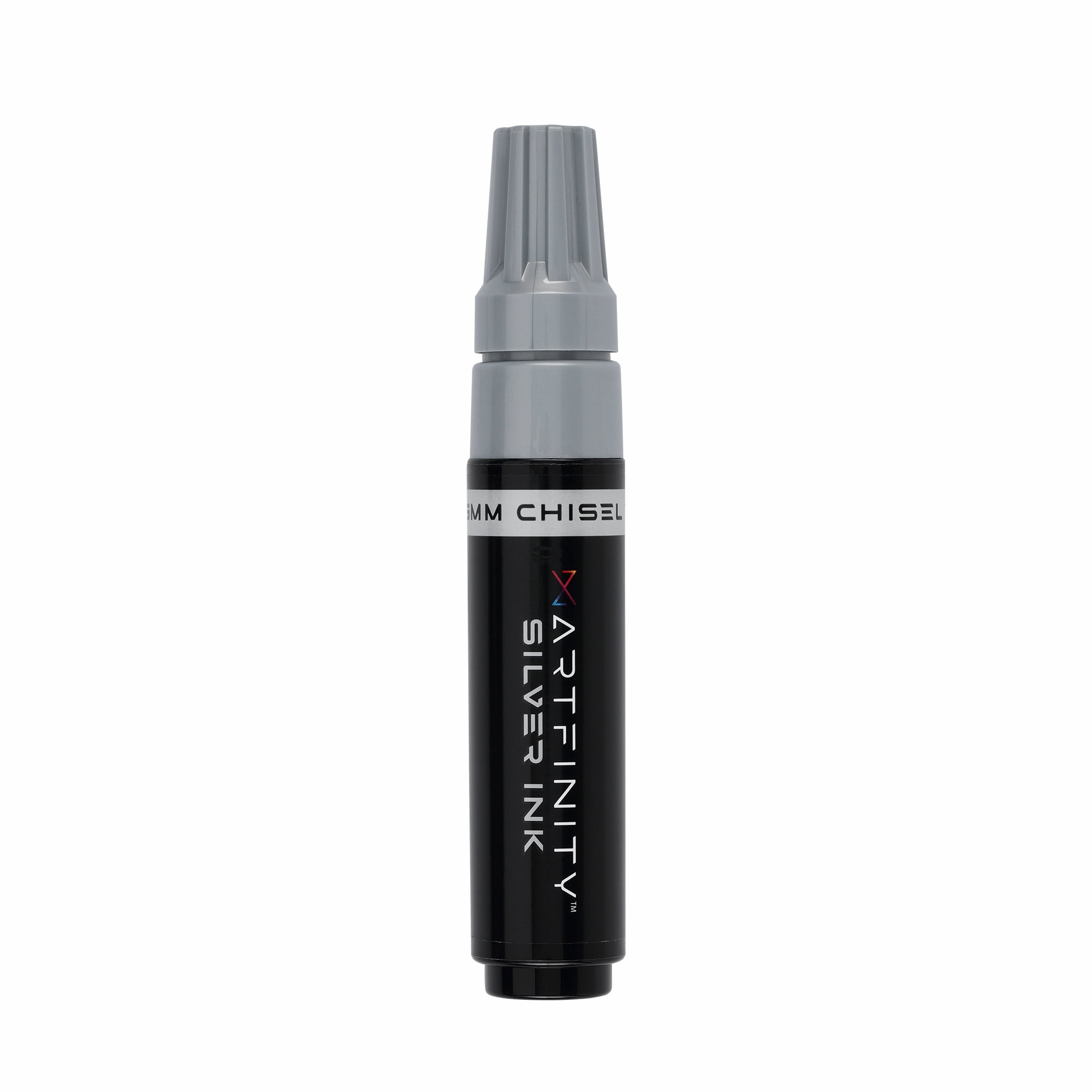 Artfinity Rich Metallic Markers - Professional Metallic Markers for Artists, Drawing, CAlligraphy, & More! - [Silver - 8.5mm Chisel Nib - 3 Pack]