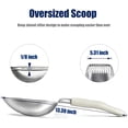 thumbnail image 4 of OAZOUF Cat Litter Scoop: Metal Kitty Litter Scoop with Reinforced Comfortable Handle, Double Mesh Design, Heavy Duty, Durable, Poop Sifting, for Litter Box, Grey (Oversized), 4 of 10