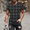 thumbnail image 2 of Shorts pour Hommes, T-Shirt à Manches Courtes Imprimé Col Rond Décontracté, 2 of 5