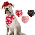thumbnail image 2 of OutmaxHome Dog Bandanas, Triangle Reversible Mothers Day Valentine's Day Pet Scarf for Boy and Girl, Premium Durable Fabric, Holiday Bandana for Small and Medium Dogs, 2 of 5
