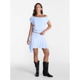 thumbnail image 2 of No Boundaries Asymmetrical Mini Skirt, Women’s XXS-XXL, 2 of 5