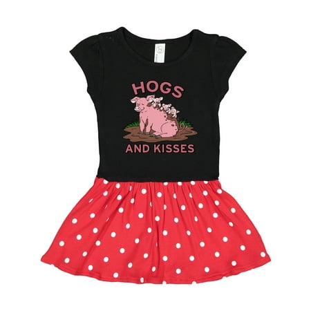 

Inktastic Hogs and Kisses with Cute Pig Family Gift Toddler Girl Dress