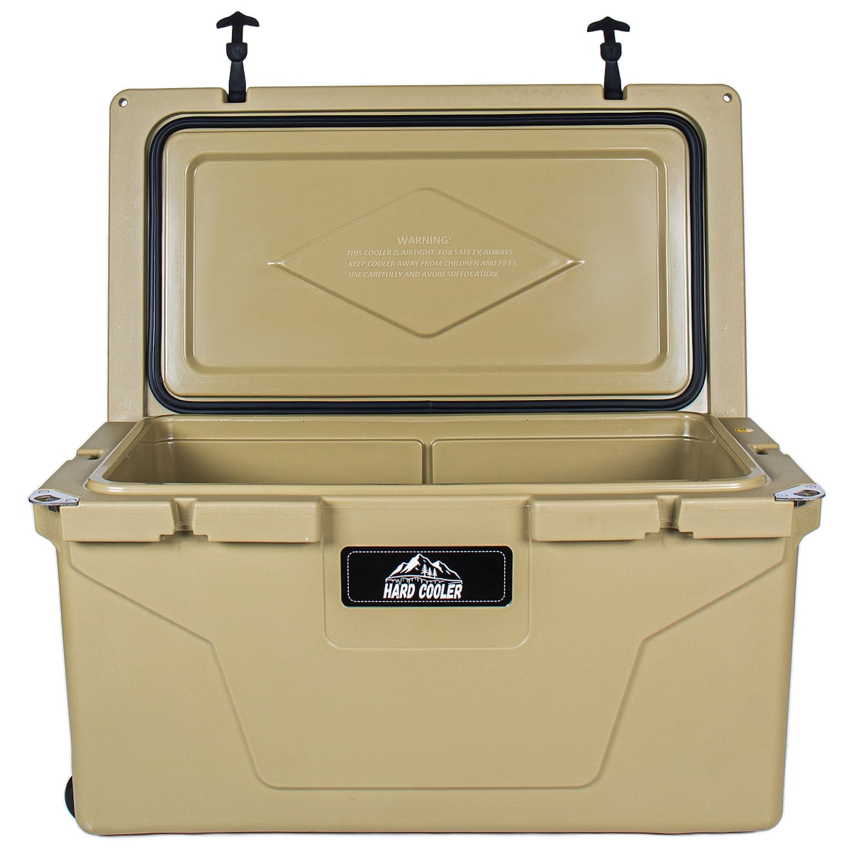 85 Quart Khaki Cooler, Ultra-Light Insulated Ice Chest, Heavy-Duty Hard Shell Cooler with 6-Day Ice Retention for Camping, Tailgating, Job Site, Multiple Sizes Available