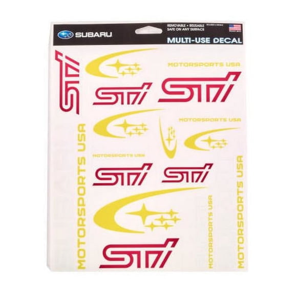 SMSUSA Motorsports STI Decal Sheet Subaru Motorsports