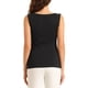 thumbnail image 3 of INSPIRAR CHIC Blusas sin mangas con nudo frontal para mujer, cuello redondo, casual, color negro, talla L, 3 of 6