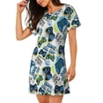 thumbnail image 2 of Goofa Game All Day Print Women’s Cotton Nightdress – Short-Sleeved Sleep Dress, Casual Loose-Fit Lounge Wear, Comfortable and Stylish Sleepwear for Women, 2 of 6