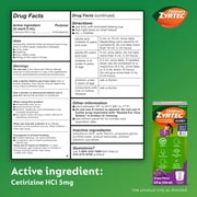 Childrens Zytec Liquid Allergy Syrup, Free of Dyes, Sugar, Alcohol, Grape Flavor, 8 fl. oz