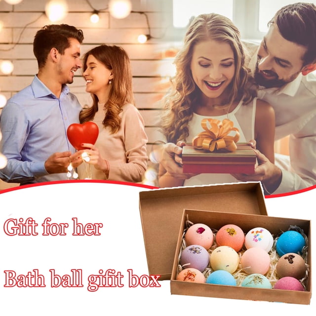 Twelve Gift Box Of Dried Flower Bath Balls Oil Bath Balls