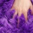 thumbnail image 2 of Soft Square Fur Area Rug Purple Shaggy Fluffy Rugs Long Plush Floor Carpet Mat for Bedroom Living Room Decor 19.7x19.7inch, 2 of 5