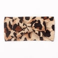 thumbnail image 2 of FASHOFT Newborn Infant Baby Girls Leopard Print Headbands Wide Band Seamless Bow Ins Style For Baby Daily Wear Baby Gear B One Size, 2 of 4
