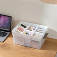 thumbnail image 4 of czcpp-Citylife 17QT Plastic Storage Box with Removable Tray Craft Organizers and Storage Clear Storage Container for Organizing Bead, Tool, Sewing, 4 of 4