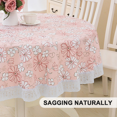 thumbnail image 5 of Hweilai Nappe Ronde en Vinyle Dentelle Imperméable en PVC Plastique Essuyable Anti-Déversement Peva Résistante aux Taches Nappe en Toile Cirée pour Table de Cartes, 5 of 5