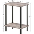 thumbnail image 3 of HOOBRO End Table 3-Tier Nightstand Living Room Entryway Farmhouse Industrial Style Gray BG09BZ01, 3 of 7