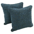 thumbnail image 2 of Blazing Needles 9810-CD-S2-JCH-CO-03 18 in. Double-Corded Patterned Jacquard Chenille Square Indoor Throw Pillows with Inserts, Blue Floral - Set of 2, 2 of 2