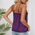 thumbnail image 5 of Womens Silk Satin Tank Tops V Neck Casual Cami Sleeveless Camisole Blouses Summer Basic Tank Shirt, 5 of 6