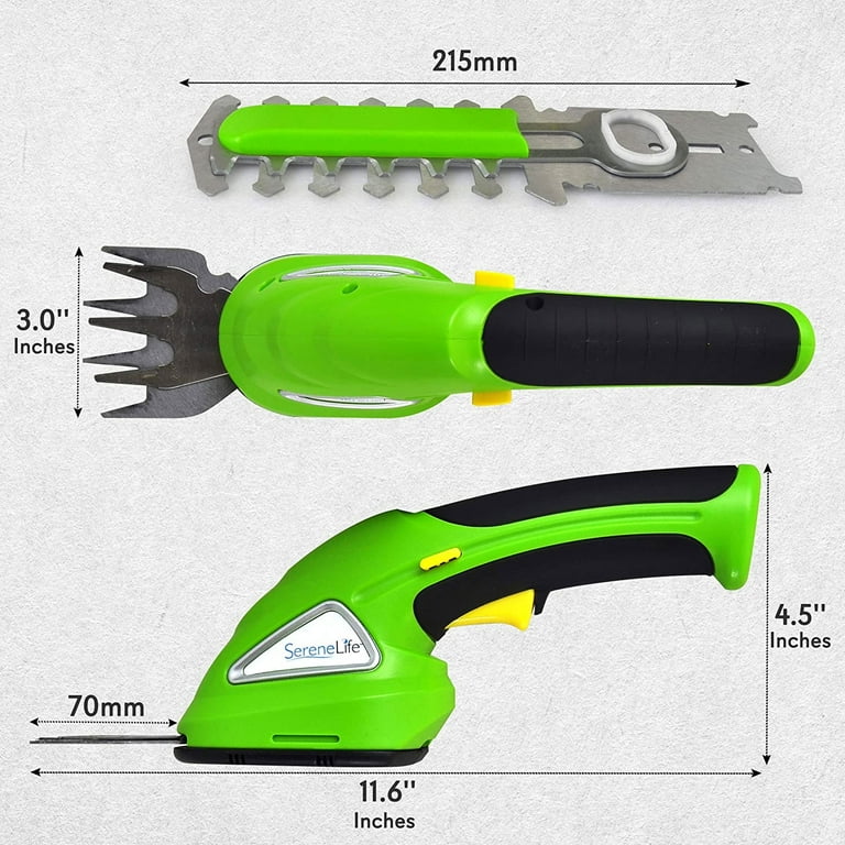 SereneLife PSLGTM30 - Cordless Handheld Grass Cutter Shears