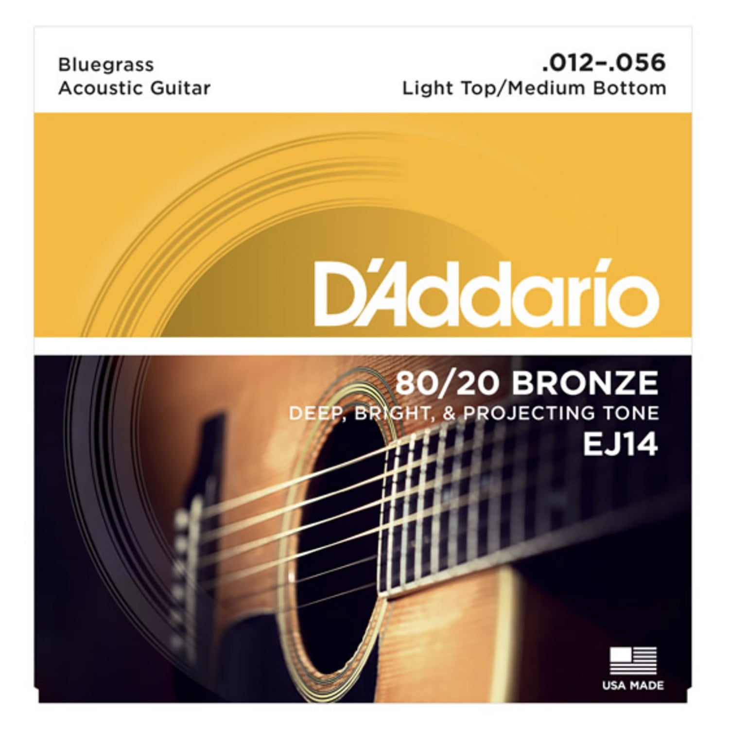 EJ11 DAddario 80/20 Bronze Acoustic Guitar Strings LOT OF 6 Light 12-53 