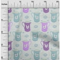 thumbnail image 2 of oneOone Cotton Jersey Dusty Teal Green2 Fabric Floral Sewing Fabric By The Yard Printed Diy Clothing Sewing Supplies 58 Inch Wide, 2 of 6