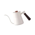 thumbnail image 3 of Esquirla 600ml Pour Over Watering Can Comfortable Handle Spout with Wooden Handle Coffee Pot Teapot for Outdoor Indoor Picnic Bar White, 3 of 8