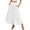 M387 White, variant on Tfken Summer Skirts For Women Low Waist Solid Color A Line Long Skirts Fashion Casual Daily Wear Female Comfortable Clothes Black