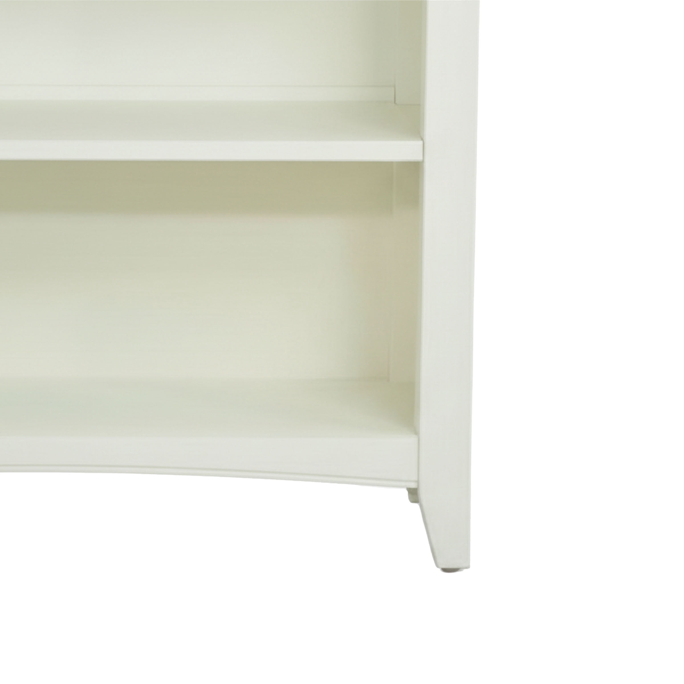Alaterre Furniture Shaker Cottage Bookcase, Office Storage Organizer with Two Fixed Shelves, Ideal for Home or Office, Ivory