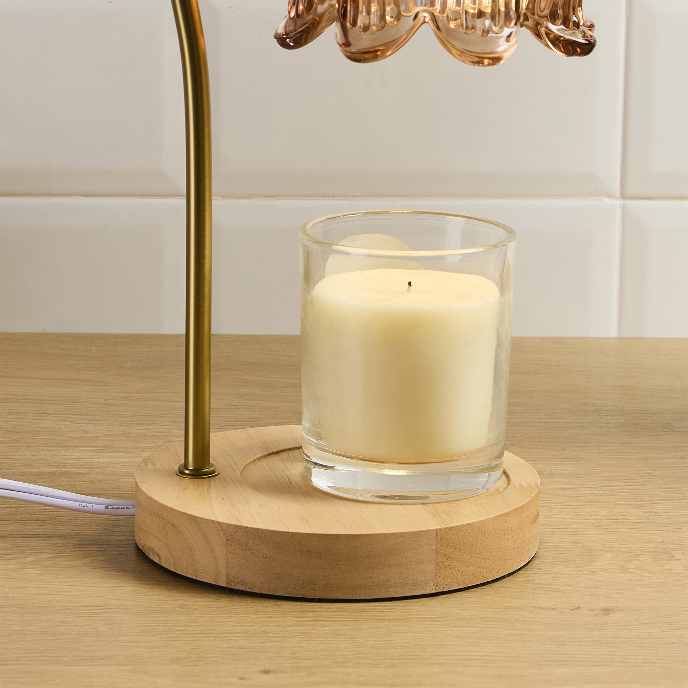 Home Décor Collection Brown 13" Candle Warmer Lamp